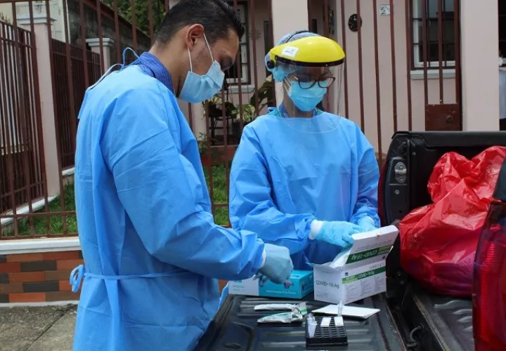 El Equipo de Respuesta Rápida, realizó barrido casa por casa en el sector de Brisas del Golf.