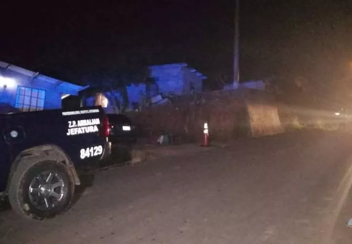 Vista general de la escena del crimen.