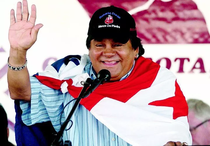 Roberto Durán cuando ingresó al Salón de la Fama del Boxeo Mundial, en Canastota, Nueva York, en 2006. Fotos: Archivo