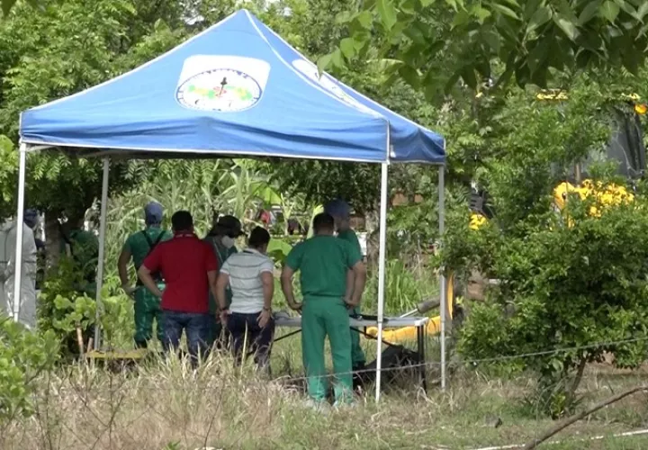 Se trató de una diligencia de reinspección, ya que los restos encontrados el pasado 30 de mayo dentro de la letrina no estaban completos.