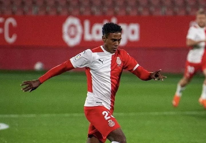 Yoel Bárcenas disputó los 90 minutos del partido, realizado en Montilivi. Foto:LaLiga