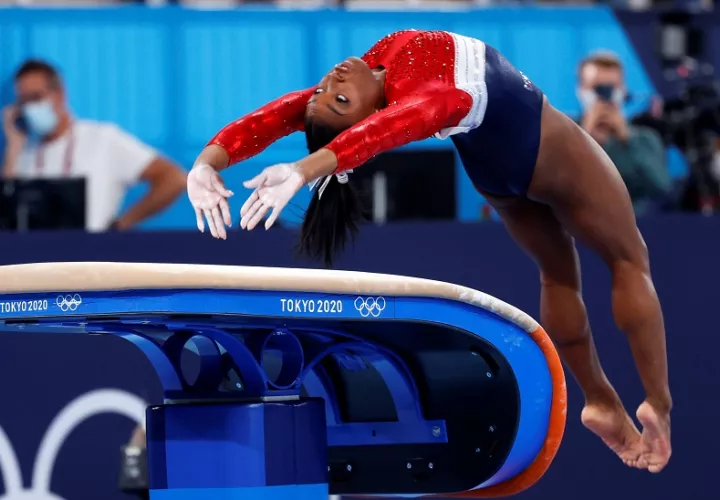  Simone Biles en acción. /Foto: EFE