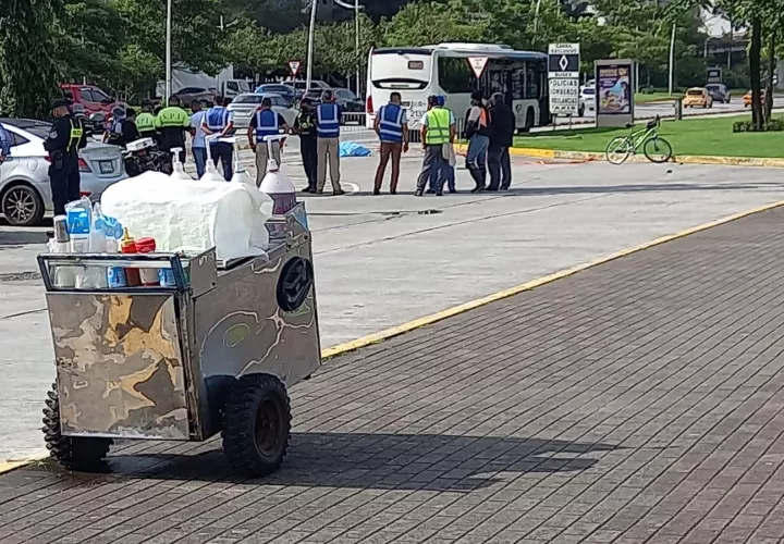 En la escena se podía observar el carrito del raspado... Foto: Landro Ortiz 