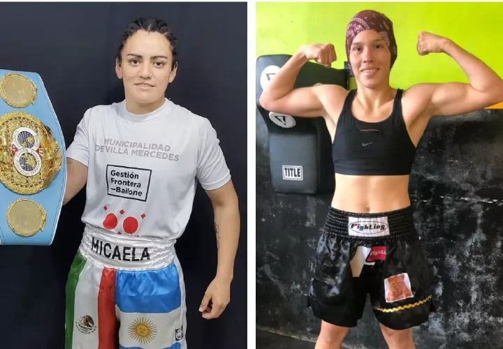 Nataly Delgado (der.) tendrá su primera oportunidad de campeonato mundial cuando enfrente a la argentina Micaela Luján.
