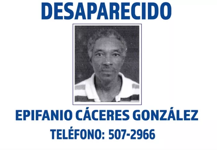 En la imagen aparece Epifanio Cáceres González, está desaparecido.