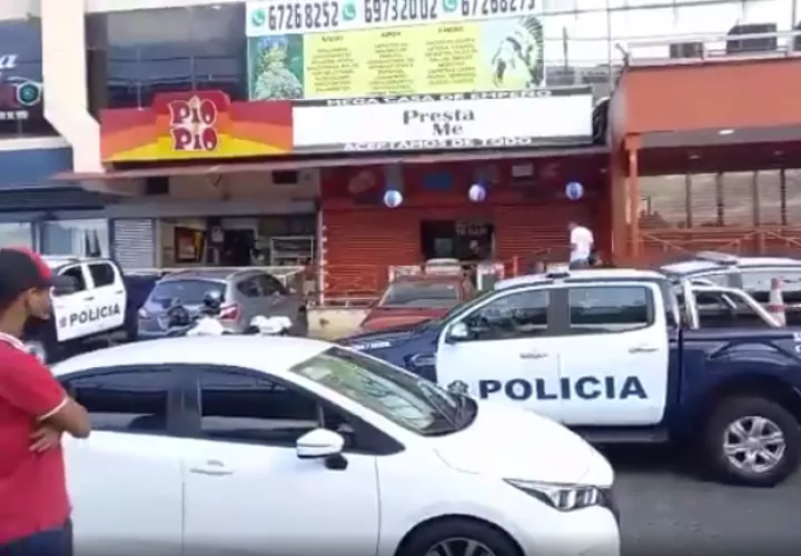 Vista general del área del asalto.