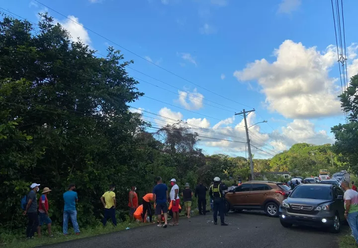 Vista general del accidente.