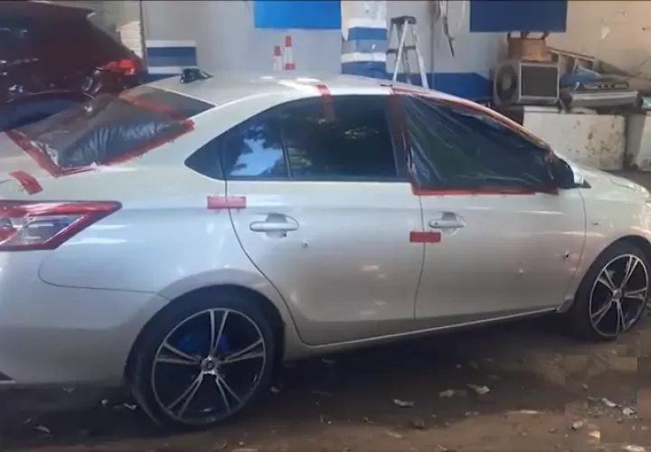 Así quedó el vehículo del representante de Veladero.