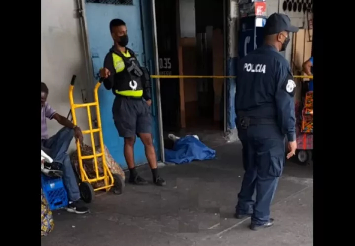 Vista general de la escena del suceso.