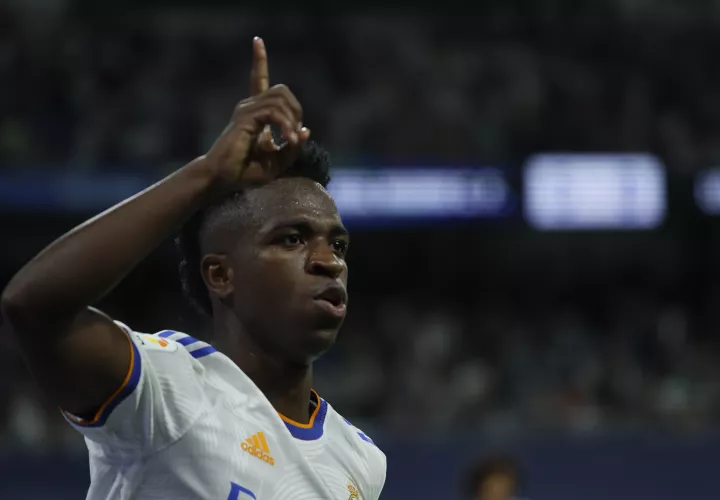 Vinicius Jr., celebra uno de sus goles. / Foto: EFE