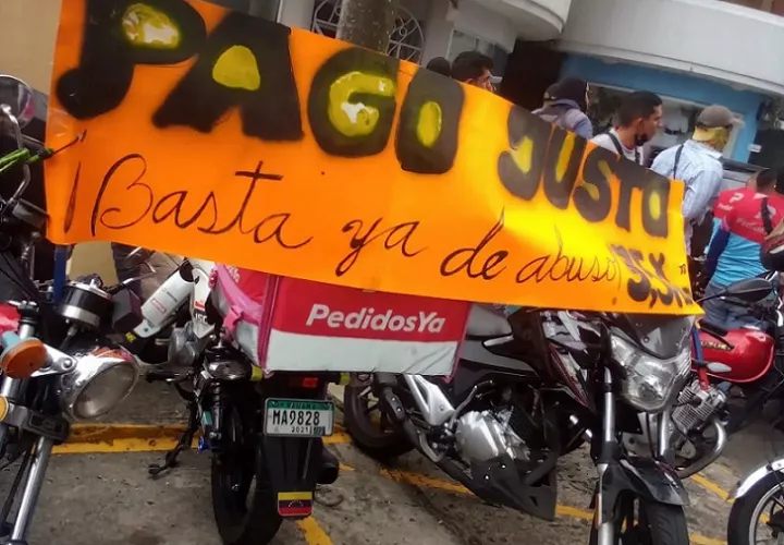 Vista general de la protesta.