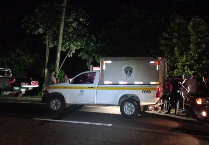 Vista general de la escena del crimen.