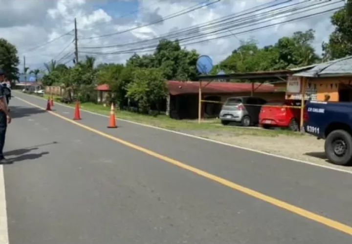Vista general de la escena del crimen en Chilibre.