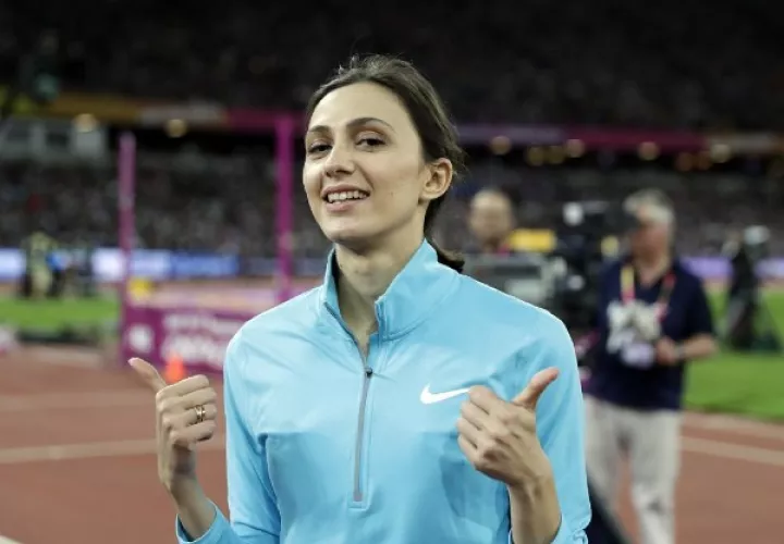 La atleta rusa Maria Lasitskene, campeona olímpica y mundial del salto alto, será una de las afectadas por la medida. Foto: AP