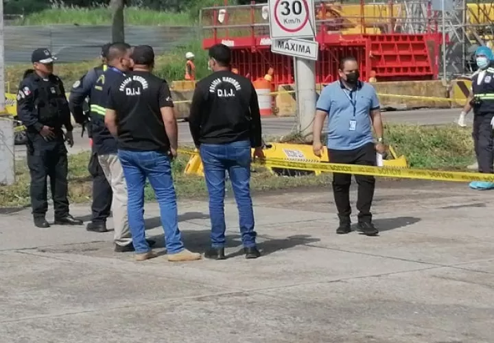 Vista general de la escena del crimen en San Bernardino. Foto: Eric Montenegro