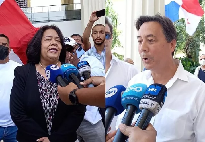 Maribel Gordón y Melitón Arrocha formalizan aspiraciones a la presidencia de Panamá. Foto: Víctor Arosemena