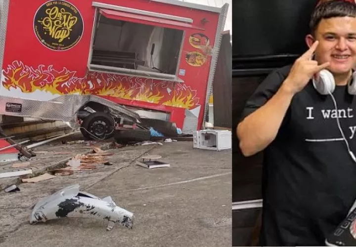  Iván Alonso Cruz Valdez quedó debajo del camión de comida.