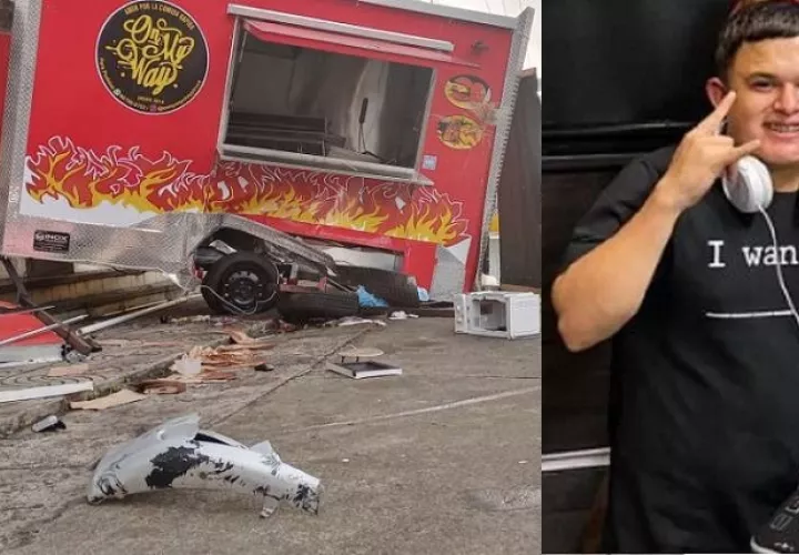 El cuerpo de Dj &#039;Chiki&#039; quedó debajo del camión de comida.