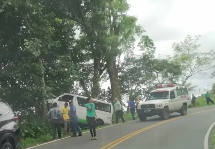 Vista general de la escena del accidente.