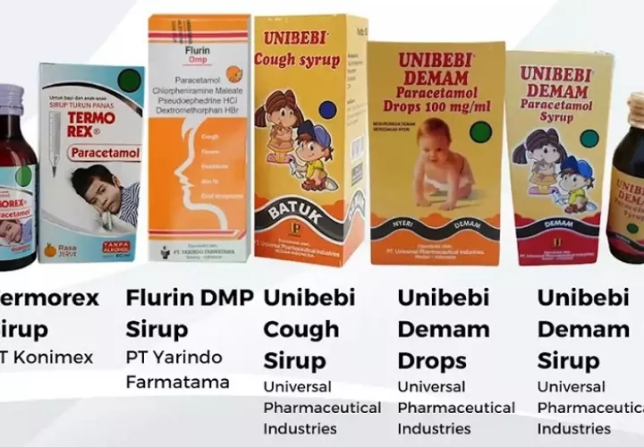 Los jarabes que contienen cantidades inaceptables de etilenglicol y/o dietilenglicol.