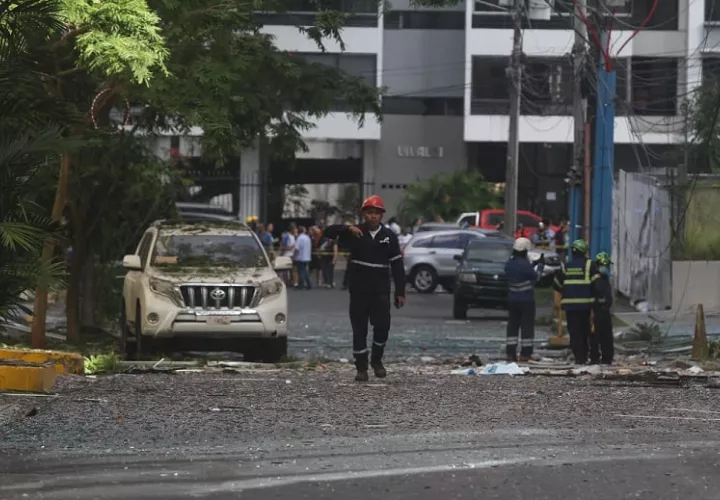 Así quedó la parte externa del PH Urbana Tower tras la explosión. Foto: Archivo