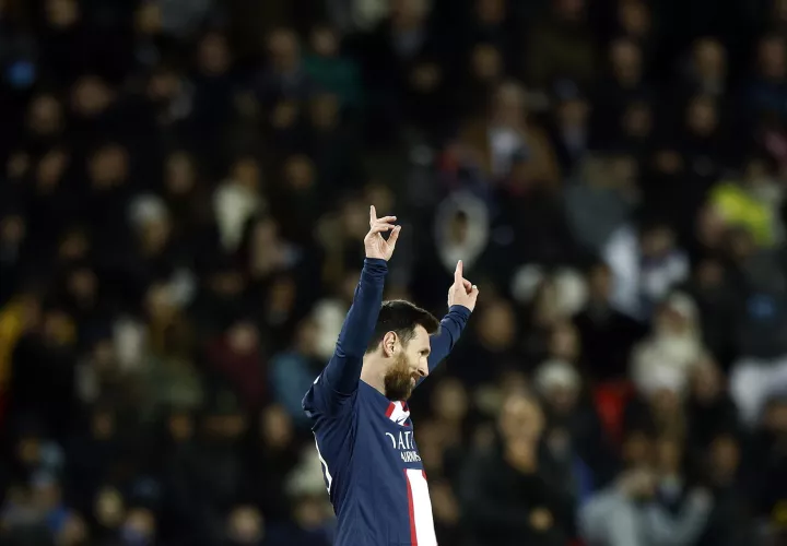 Messi festeja su anotación. /EFE