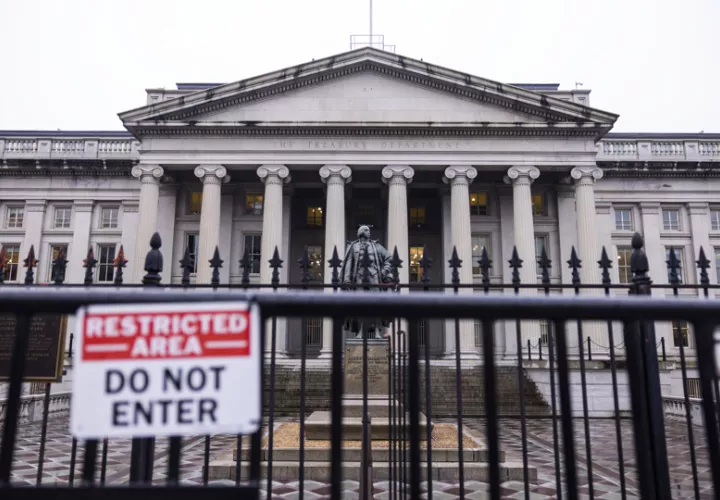 Vista de la sede del Departamento del Tesoro de EE.UU. en Washington, este 19 de enero de 2023. EFE