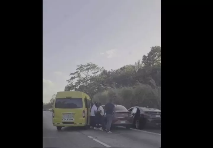 Vista general del hecho de tránsito.