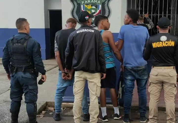 Los tres migrantes  venezolanos.