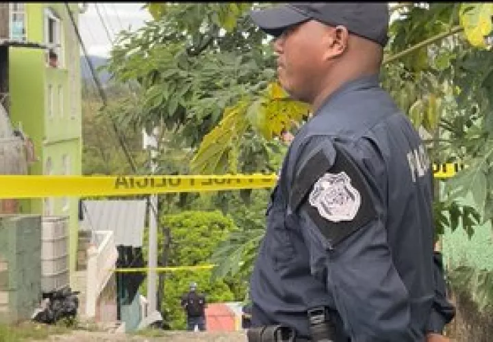 Escena del homicidio ocurrido ayer en el sector de La Invasión.
