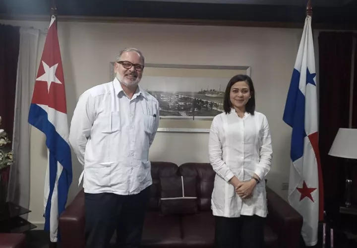 La canciller arribó a Cuba el sábado y fue recibida por Eugenio Martínez , Director General de América Latina y el Caribe del Ministerio de Relaciones Exteriores.