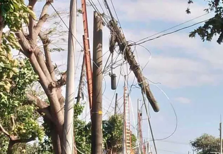 Escena del accidente laboral.