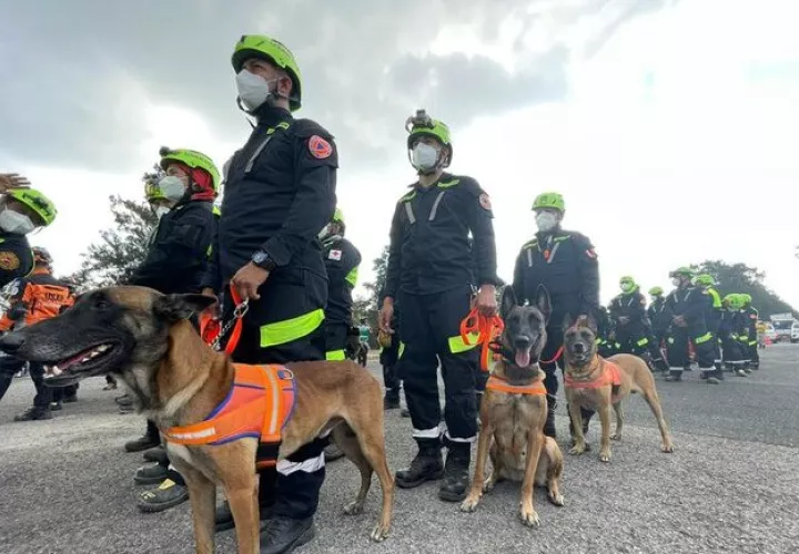 El equipo panameño estará integrado por 20 rescatistas y 2 canes de Sinaproc.