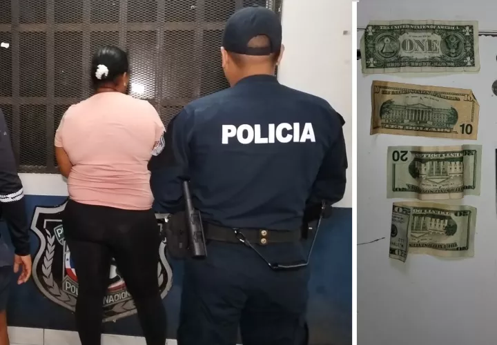 LA ladrona fue aprehendida pocos minutos después del asalto.