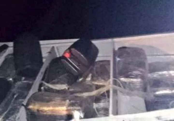 Lancha rápida con cargamento de droga en Guna Yala.