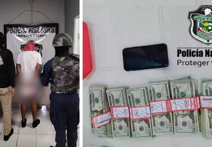 El dinero estaba escondido en una de las habitaciones del inmueble allanado.