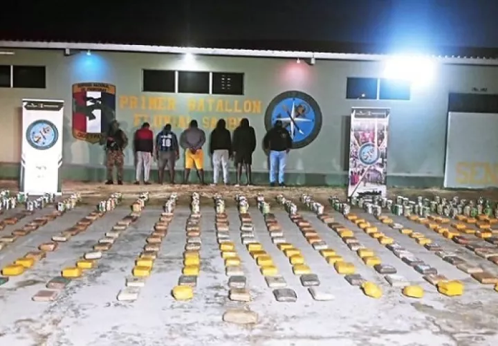 En los decomisos efectuados en Darién por el Senafront, también se logró la aprehensión de 6 personas.
