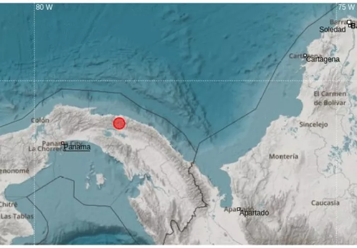 El temblor de anoche fue sentido en fue sentido en Colón, Darién, Panamá y Panamá Oeste.
