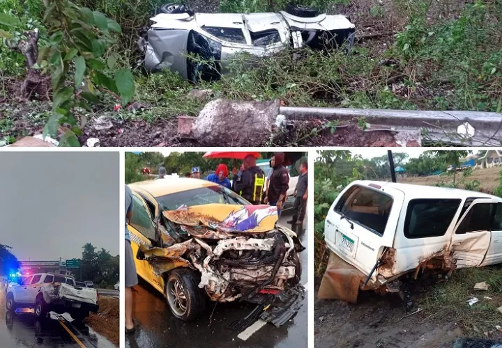 Estos tres hechos de tránsito dejaron como saldo cinco personas heridas.