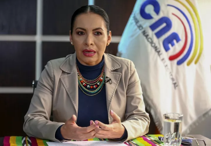 La presidenta del Consejo Nacional Electoral (CNE) de Ecuador, Diana Atamaint. EFE