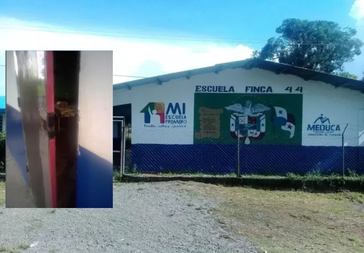 Los ladrones forzaron la puerta de un salón de clases para hurtar un televisor. 