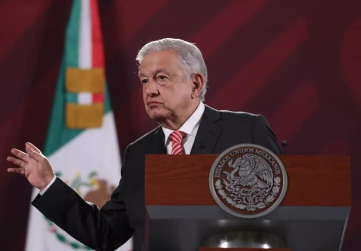 Presidente de México, Andrés Manuel López Obrador, durante su rueda de prensa matutina