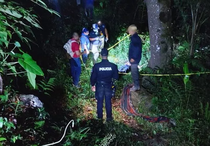 Área boscosa donde fue ubicado el cuerpo.   (Foto: MP)