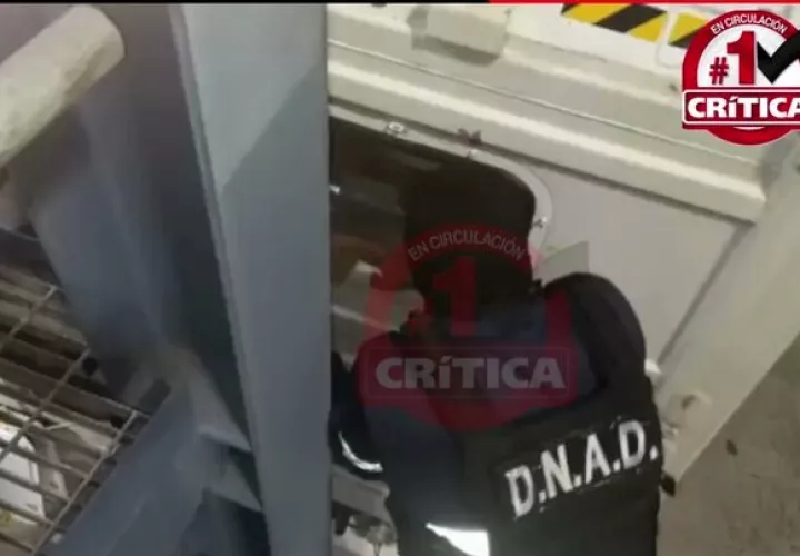 Incautación de la droga en contenedor.