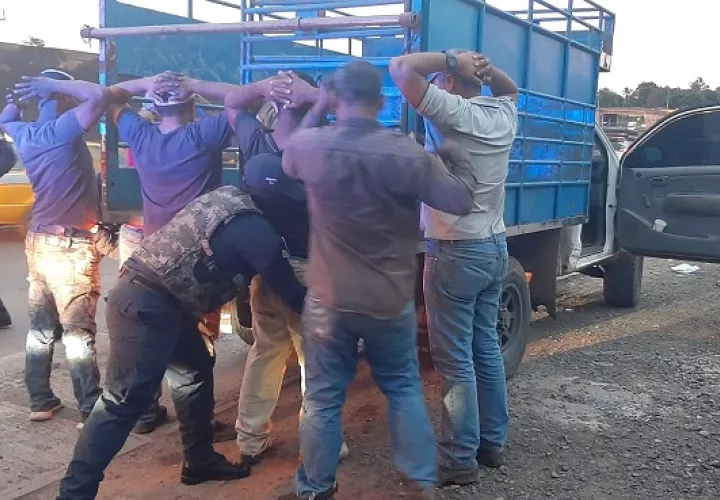 Los seis sospechosos fueron aprehendidos en el corregimiento de Guadalupe.
