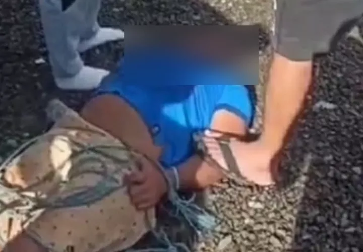 El sujeto fue aprehendido por los vecinos del área.