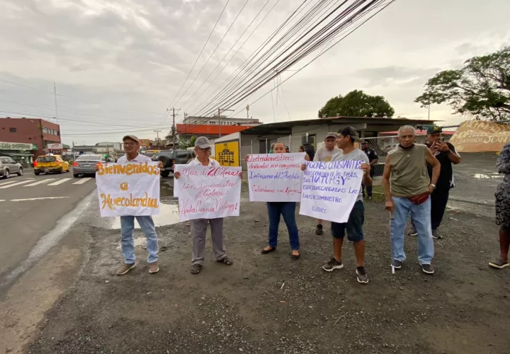 La protesta se realiza de manera pacífica