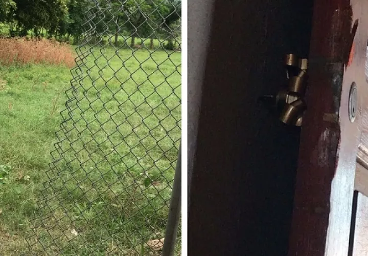 Cortaron el ciclón y mataron el perro envenenado para entrar a la casa a robar. Fotos: Noticias Azuero