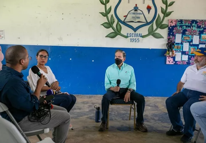 Presidente Laurentino Cortizo, en Colón.