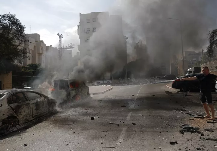 Vistas del ataque a Israel.  (Fotos:Efe)